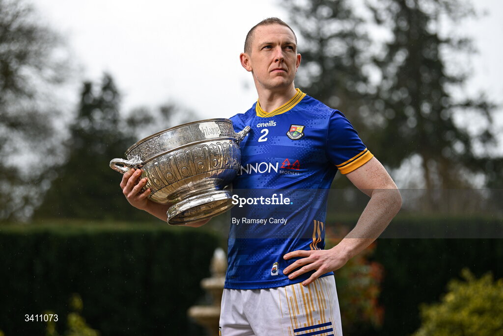 31 March 2026; Paddy Fox of Longford during the launch of the 2026 Leinster GAA Senior Football Championships at Killashee Hotel in Naas, Kildare. Photo by Ramsey Cardy/Sportsfile