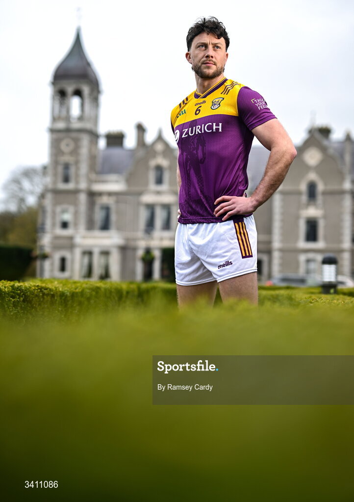 31 March 2026; /Eoghan Nolan of Wexford during the launch of the 2026 Leinster GAA Senior Football Championships at Killashee Hotel in Naas, Kildare. Photo by Ramsey Cardy/Sportsfile
