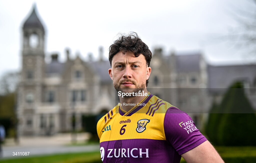 31 March 2026; /Eoghan Nolan of Wexford during the launch of the 2026 Leinster GAA Senior Football Championships at Killashee Hotel in Naas, Kildare. Photo by Ramsey Cardy/Sportsfile