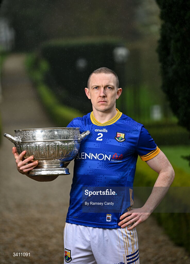 31 March 2026; Paddy Fox of Longford during the launch of the 2026 Leinster GAA Senior Football Championships at Killashee Hotel in Naas, Kildare. Photo by Ramsey Cardy/Sportsfile