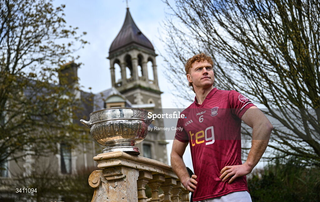 31 March 2026; Ronan Wallace of Westmeath during the launch of the 2026 Leinster GAA Senior Football Championships at Killashee Hotel in Naas, Kildare. Photo by Ramsey Cardy/Sportsfile