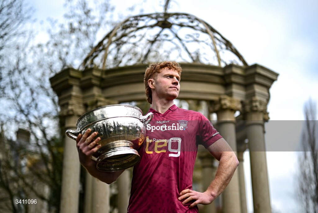 31 March 2026; Ronan Wallace of Westmeath during the launch of the 2026 Leinster GAA Senior Football Championships at Killashee Hotel in Naas, Kildare. Photo by Ramsey Cardy/Sportsfile