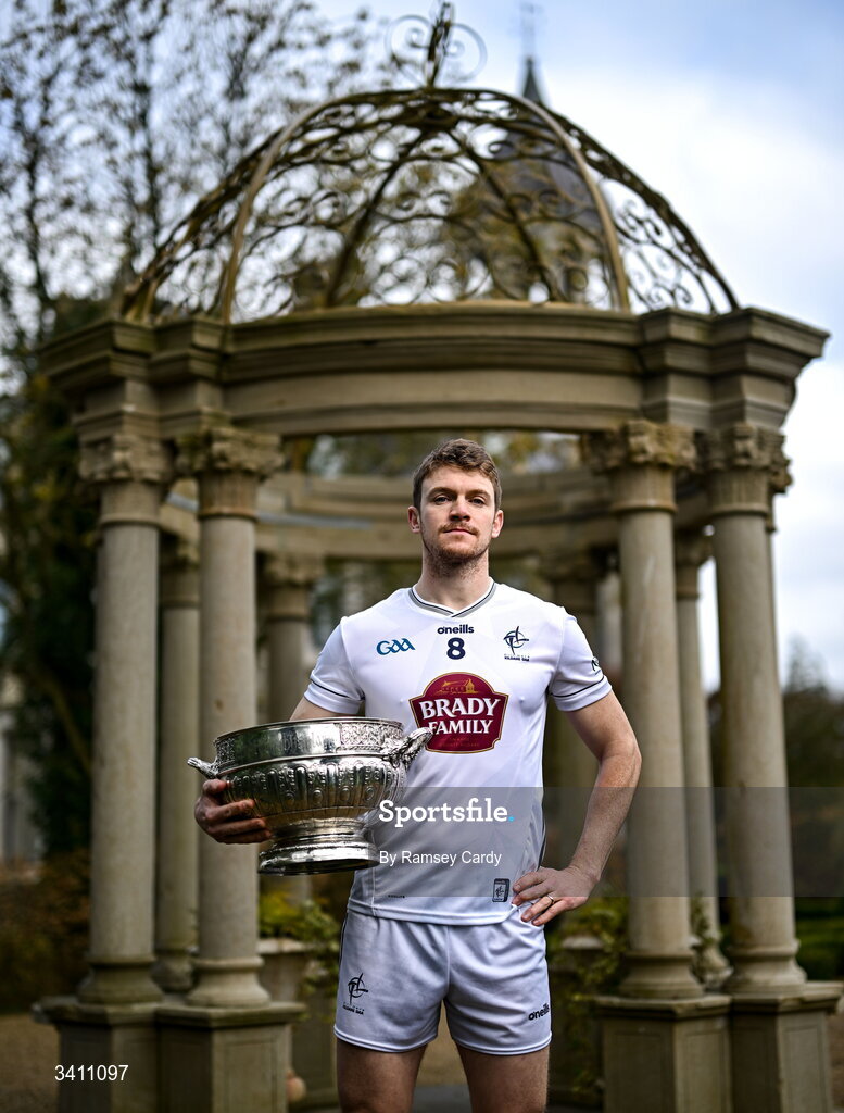 31 March 2026; Kildare footballer Kevin Feely during the launch of the 2026 Leinster GAA Senior Football Championships at Killashee Hotel in Naas, Kildare. Photo by Ramsey Cardy/Sportsfile