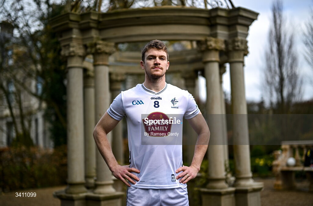 31 March 2026; Kildare footballer Kevin Feely during the launch of the 2026 Leinster GAA Senior Football Championships at Killashee Hotel in Naas, Kildare. Photo by Ramsey Cardy/Sportsfile