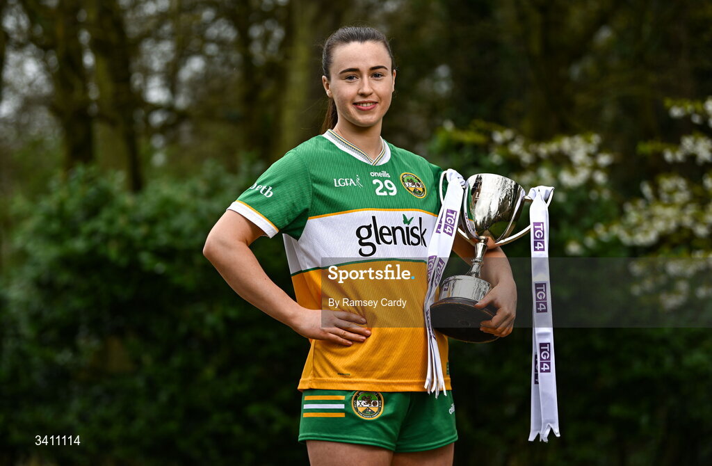31 March 2026; Michelle Mann of Offaly during the launch of the 2026 Leinster LGFA Championships at Killashee Hotel in Naas, Kildare. Photo by Ramsey Cardy/Sportsfile