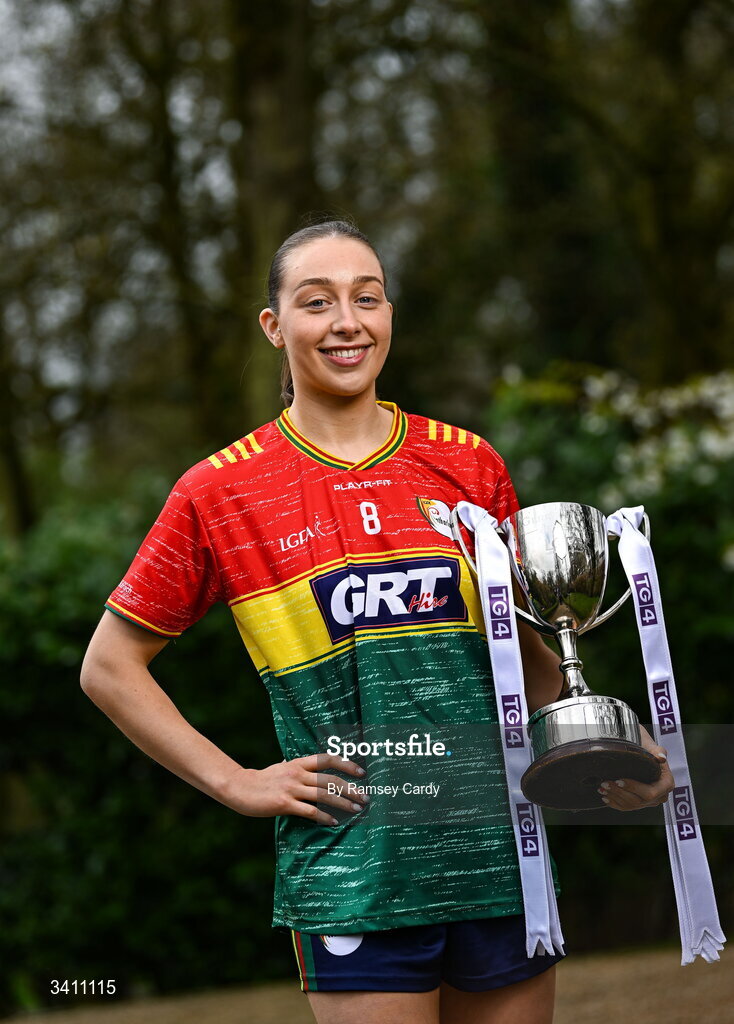 31 March 2026; Roisin Bailey of Carlow during the launch of the 2026 Leinster GAA Senior Football and LGFA Championships at Killashee Hotel in Naas, Kildare. Photo by Ramsey Cardy/Sportsfile