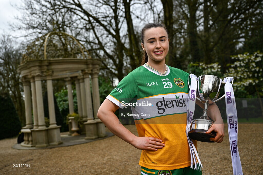 31 March 2026; Michelle Mann of Offaly during the launch of the 2026 Leinster LGFA Championships at Killashee Hotel in Naas, Kildare. Photo by Ramsey Cardy/Sportsfile