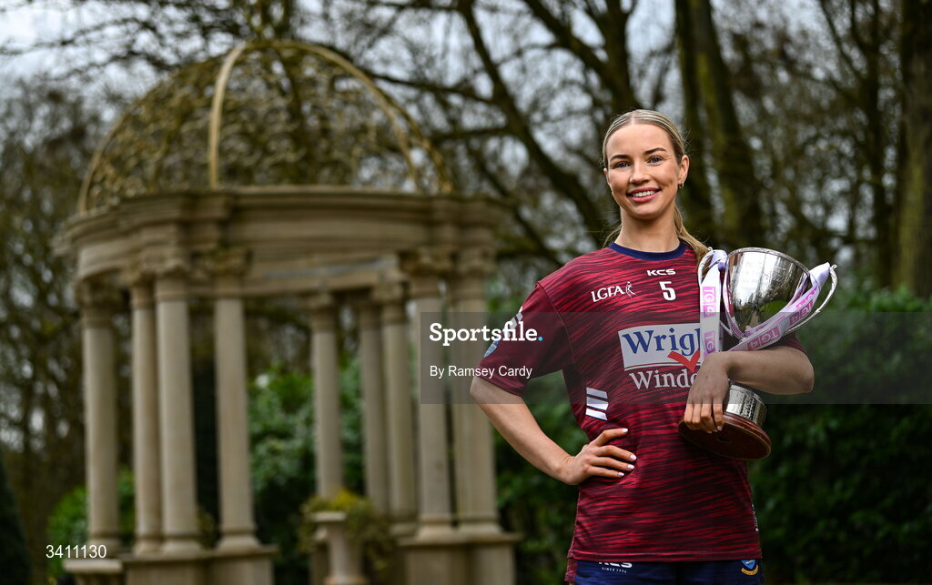 31 March 2026; Fiona Coyle of Westmeath during the launch of the 2026 Leinster LGFA Championships at Killashee Hotel in Naas, Kildare. Photo by Ramsey Cardy/Sportsfile