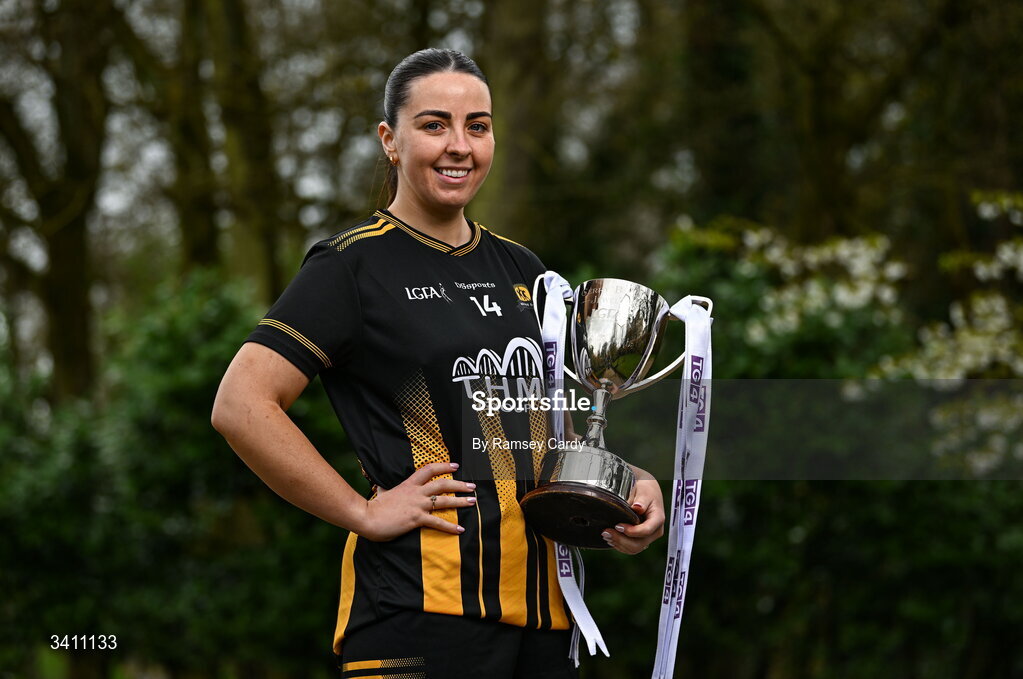 31 March 2026; Becky Lomax of Kilkenny during the launch of the 2026 Leinster LGFA Championships at Killashee Hotel in Naas, Kildare. Photo by Ramsey Cardy/Sportsfile
