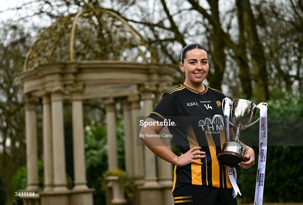 31 March 2026; Becky Lomax of Kilkenny during the launch of the 2026 Leinster LGFA Championships at Killashee Hotel in Naas, Kildare. Photo by Ramsey Cardy/Sportsfile