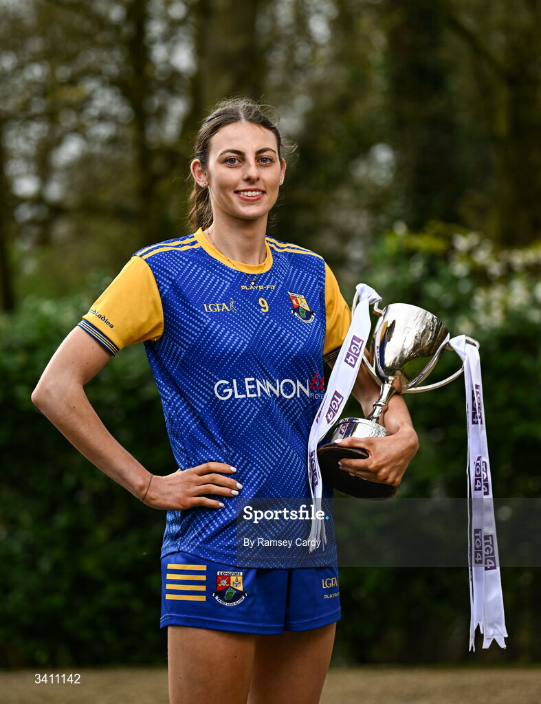 31 March 2026; Shauna Hagan of Longford during the launch of the 2026 Leinster LGFA Championships at Killashee Hotel in Naas, Kildare. Photo by Ramsey Cardy/Sportsfile