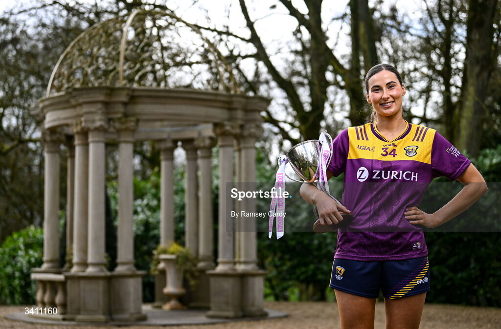 31 March 2026; Aisling Halligan of Wexford during the launch of the 2026 Leinster LGFA Championships at Killashee Hotel in Naas, Kildare. Photo by Ramsey Cardy/Sportsfile