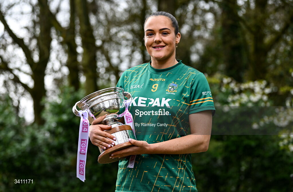 31 March 2026; Niamh Gallogly of Meath during the launch of the 2026 Leinster LGFA Championships at Killashee Hotel in Naas, Kildare. Photo by Ramsey Cardy/Sportsfile