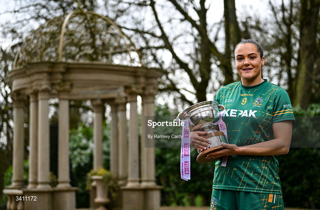 31 March 2026; Niamh Gallogly of Meath during the launch of the 2026 Leinster LGFA Championships at Killashee Hotel in Naas, Kildare. Photo by Ramsey Cardy/Sportsfile
