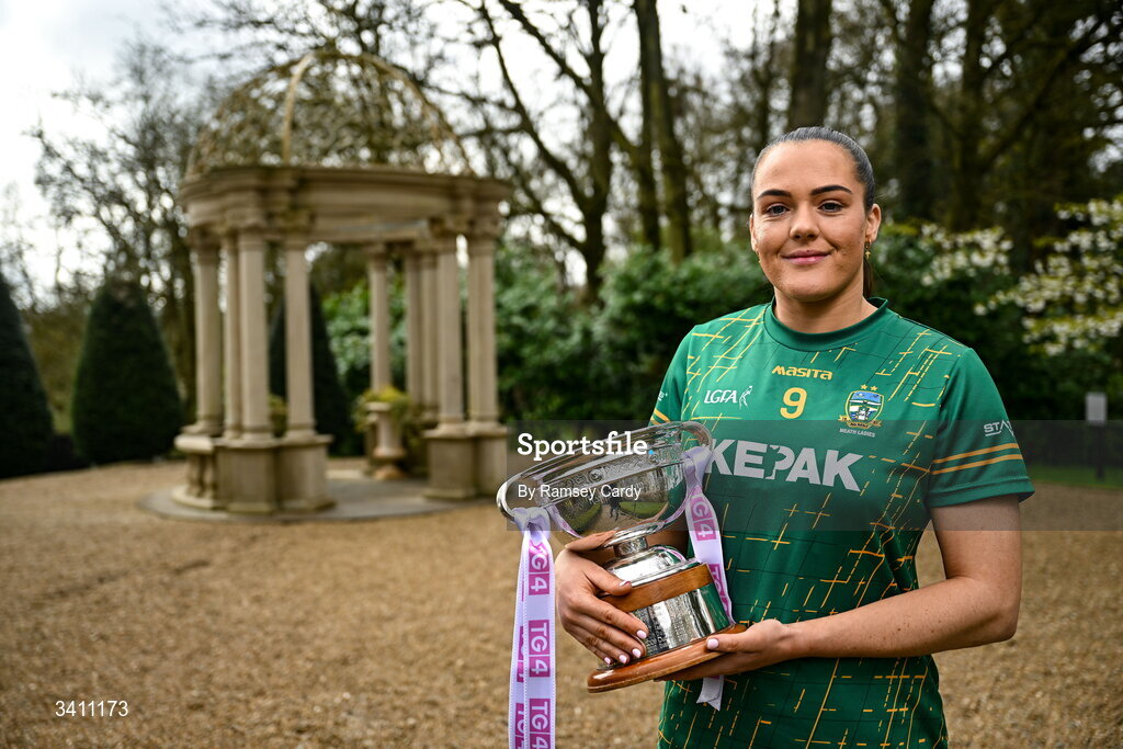 31 March 2026; Niamh Gallogly of Meath during the launch of the 2026 Leinster LGFA Championships at Killashee Hotel in Naas, Kildare. Photo by Ramsey Cardy/Sportsfile