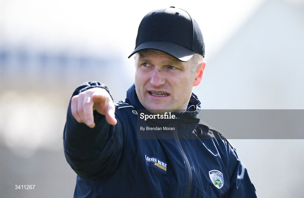 28 March 2026; Laois manager Tommy Fitzgerald before the Allianz Hurling League Division 2 final match between Laois and Kerry at Laois Hire O'Moore Park in Portlaoise, Laois. Photo by Brendan Moran/Sportsfile