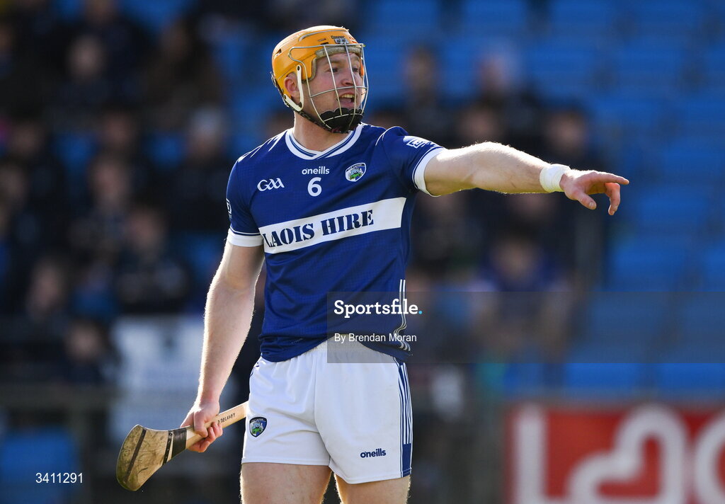28 March 2026; Padraig Delaney of Laois during the Allianz Hurling League Division 2 final match between Laois and Kerry at Laois Hire O'Moore Park in Portlaoise, Laois. Photo by Brendan Moran/Sportsfile
