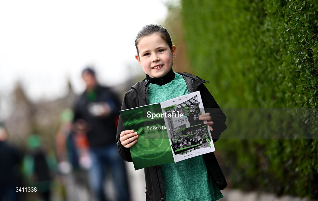 31 March 2026; Matchday mascot Ailble Butler, age 8, from Ballsbridge, Dublin, before the international friendly match between Republic of Ireland and North Macedonia at the Aviva Stadium in Dublin. Photo by Seb Daly/Sportsfile