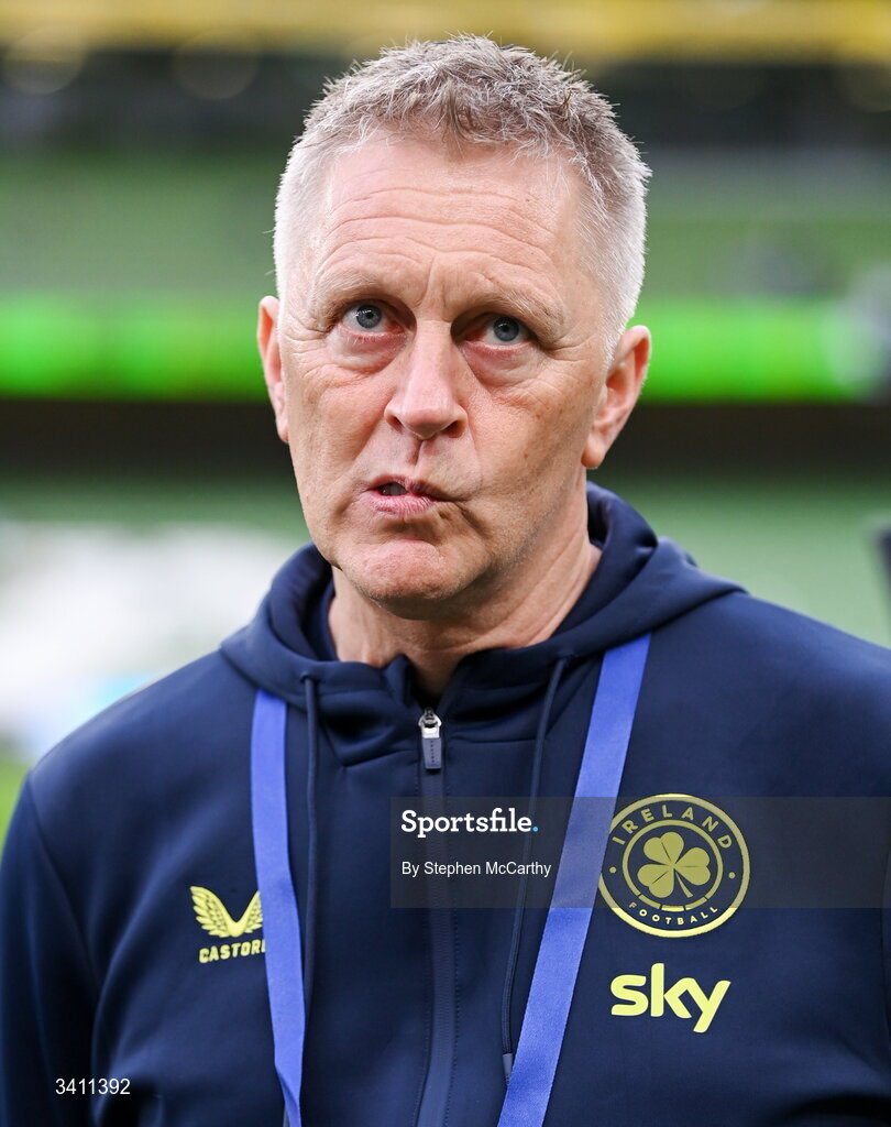 31 March 2026; Republic of Ireland head coach Heimir Hallgrimsson before the international friendly match between Republic of Ireland and North Macedonia at Aviva Stadium in Dublin. Photo by Stephen McCarthy/Sportsfile