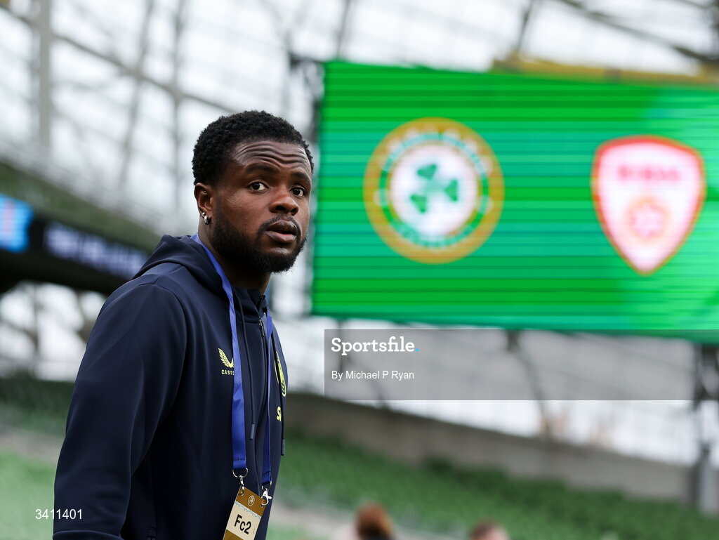 31 March 2026; Millenic Alli of Republic of Ireland before the international friendly match between Republic of Ireland and North Macedonia at Aviva Stadium in Dublin. Photo by Michael P Ryan/Sportsfile