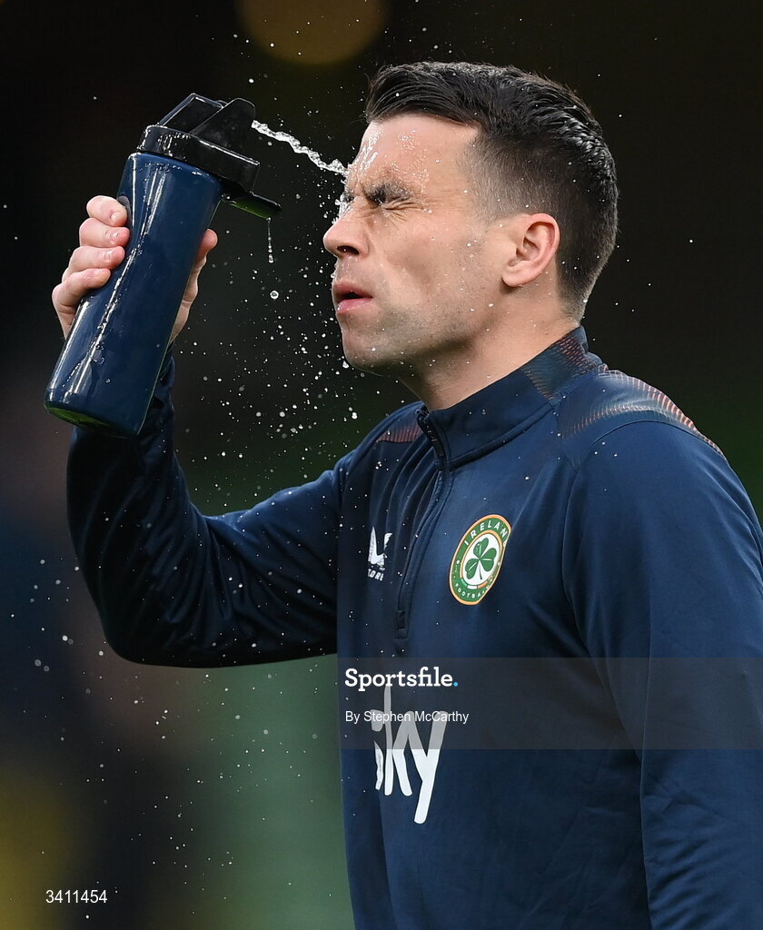 31 March 2026; Seamus Coleman of Republic of Ireland before the international friendly match between Republic of Ireland and North Macedonia at Aviva Stadium in Dublin. Photo by Stephen McCarthy/Sportsfile