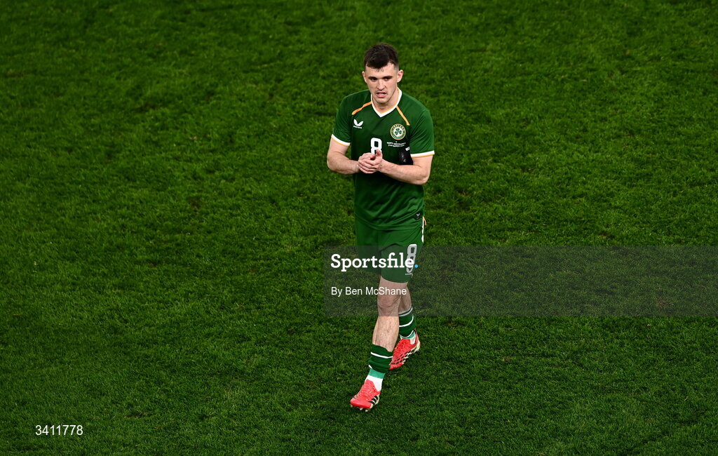 31 March 2026; Jason Knight of Republic of Ireland after the international friendly match between Republic of Ireland and North Macedonia at Aviva Stadium in Dublin. Photo by Ben McShane/Sportsfile