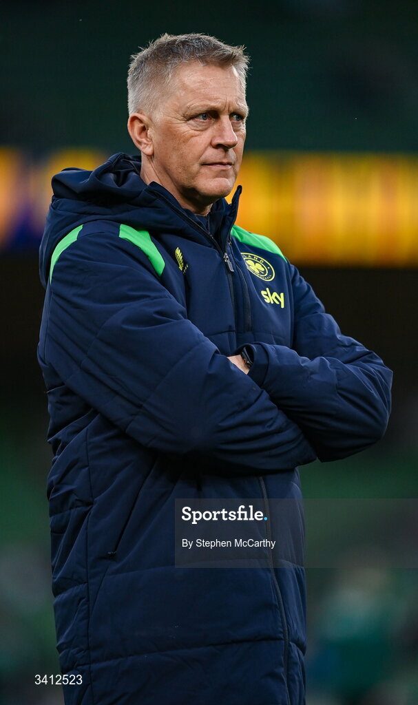 31 March 2026; Republic of Ireland head coach Heimir Hallgrimsson before the international friendly match between Republic of Ireland and North Macedonia at Aviva Stadium in Dublin. Photo by Stephen McCarthy/Sportsfile