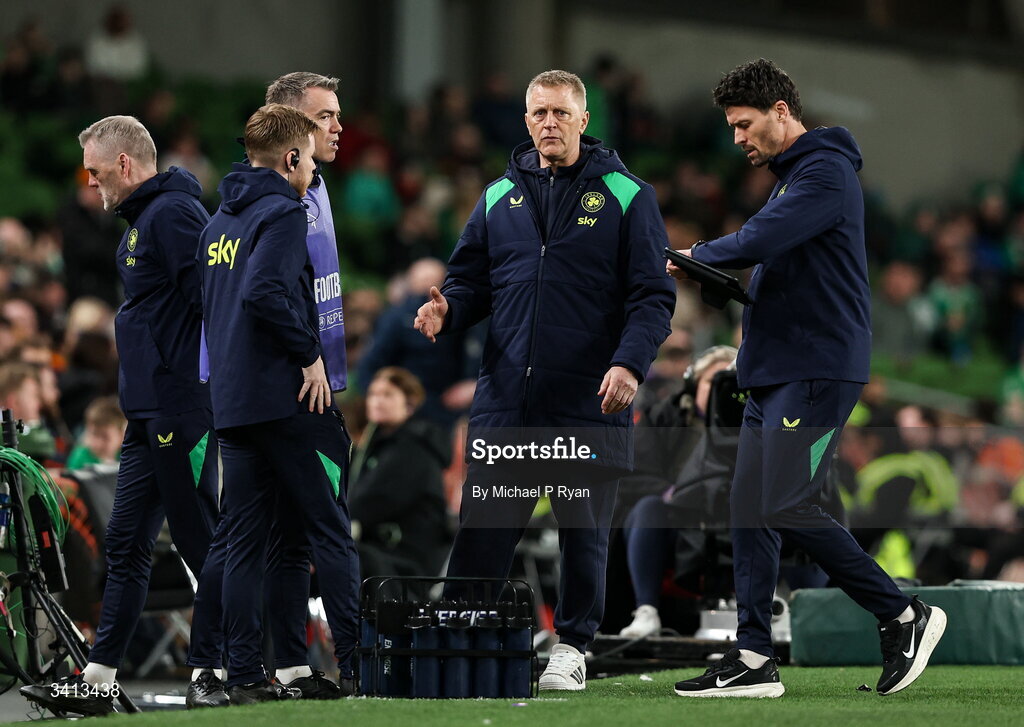 31 March 2026; Republic of Ireland head coach Heimir Hallgrimsson during the international friendly match between Republic of Ireland and North Macedonia at Aviva Stadium in Dublin. Photo by Michael P Ryan/Sportsfile
