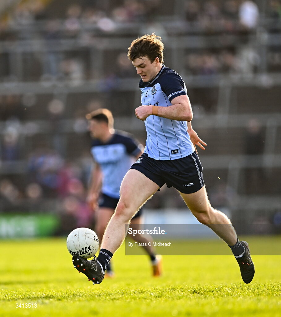 22 March 2026; Nathan Doran of Dublin during the Allianz Football League Division 1 match between Galway and Dublin at Pearse Stadium in Galway. Photo by Piaras Ó Mídheach/Sportsfile