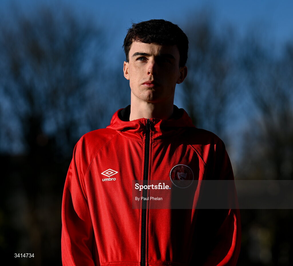 3 April 2026; Callum lynch of Sligo Rovers arrives before the SSE Airtricity Men's Premier Division match between St Patrick's Athletic and Sligo Rovers at Richmond Park in Dublin. Photo by Paul Phelan/Sportsfile