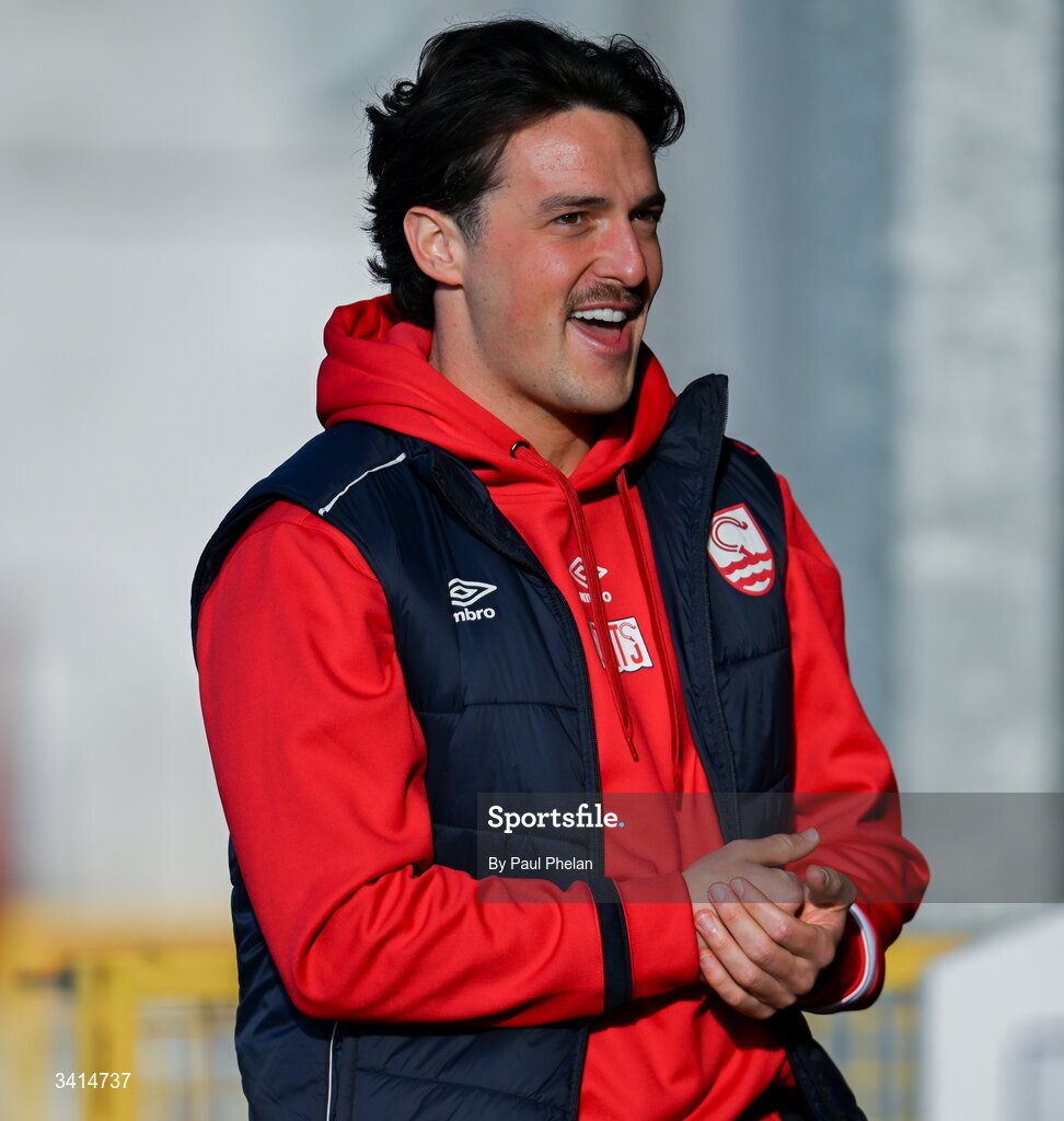 3 April 2026; James Brown of St Patrick's Athletic before the SSE Airtricity Men's Premier Division match between St Patrick's Athletic and Sligo Rovers at Richmond Park in Dublin. Photo by Paul Phelan/Sportsfile