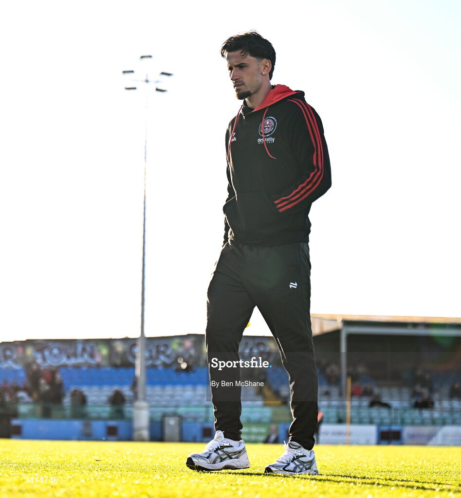 3 April 2026; Connor Parsons of Bohemians before the SSE Airtricity Men's Premier Division match between Drogheda United and Bohemians at Sullivan & Lambe Park in Drogheda, Louth. Photo by Ben McShane/Sportsfile