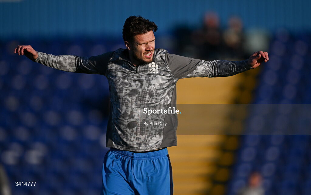 3 April 2026; Kevin Long of Waterford before the SSE Airtricity Men's Premier Division match between Waterford and Shamrock Rovers at the RSC in Waterford. Photo by Seb Daly/Sportsfile