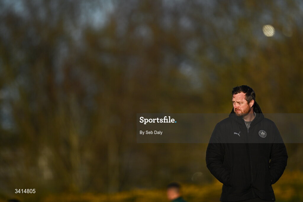 3 April 2026; Waterford manager Jon Daly before the SSE Airtricity Men's Premier Division match between Waterford and Shamrock Rovers at the RSC in Waterford. Photo by Seb Daly/Sportsfile