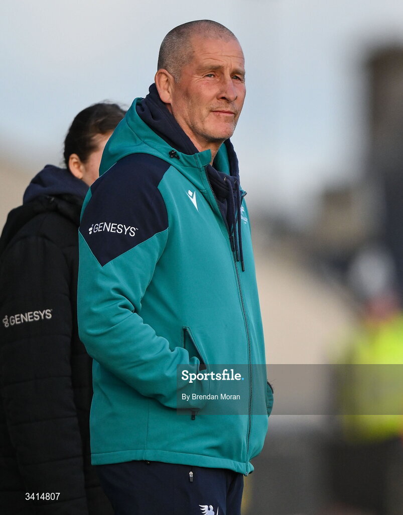 3 April 2026; Connacht head coach Stuart Lancaster before the EPCR Challenge Cup match between Connacht and Hollywoodbets Sharks at Dexcom Stadium in Galway. Photo by Brendan Moran/Sportsfile