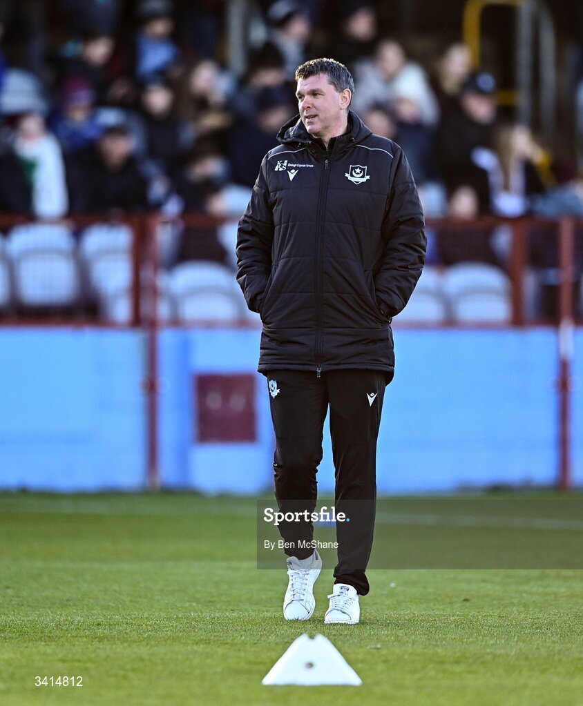 3 April 2026; Drogheda United manager Kevin Doherty before the SSE Airtricity Men's Premier Division match between Drogheda United and Bohemians at Sullivan & Lambe Park in Drogheda, Louth. Photo by Ben McShane/Sportsfile