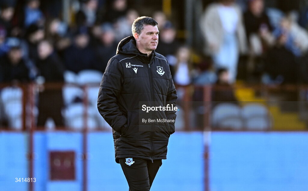 3 April 2026; Drogheda United manager Kevin Doherty before the SSE Airtricity Men's Premier Division match between Drogheda United and Bohemians at Sullivan & Lambe Park in Drogheda, Louth. Photo by Ben McShane/Sportsfile