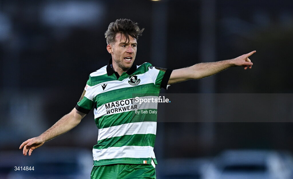3 April 2026; Jack Byrne of Shamrock Rovers during the SSE Airtricity Men's Premier Division match between Waterford and Shamrock Rovers at the RSC in Waterford. Photo by Seb Daly/Sportsfile