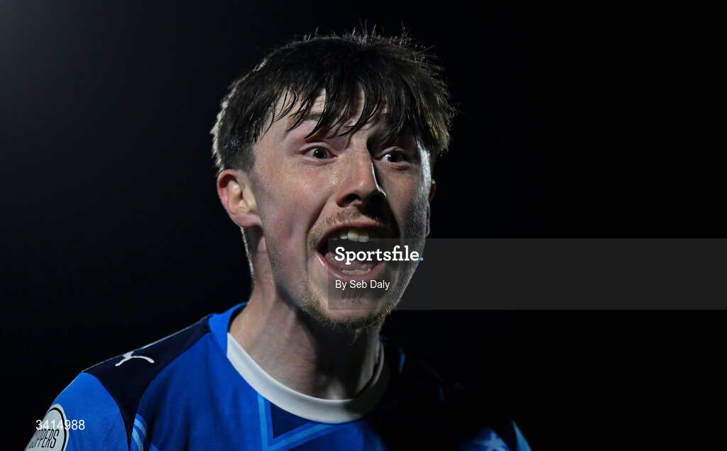 3 April 2026; Jesse Dempsey of Waterford during the SSE Airtricity Men's Premier Division match between Waterford and Shamrock Rovers at the RSC in Waterford. Photo by Seb Daly/Sportsfile