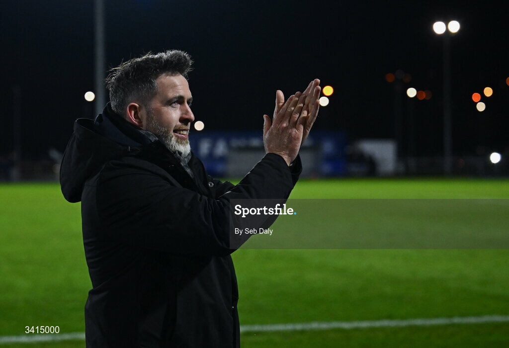 3 April 2026; Shamrock Rovers manager Stephen Bradley after the SSE Airtricity Men's Premier Division match between Waterford and Shamrock Rovers at the RSC in Waterford. Photo by Seb Daly/Sportsfile