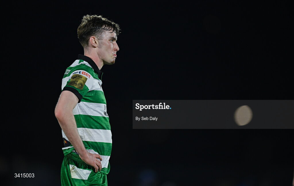 3 April 2026; Matt Healy of Shamrock Rovers after the SSE Airtricity Men's Premier Division match between Waterford and Shamrock Rovers at the RSC in Waterford. Photo by Seb Daly/Sportsfile