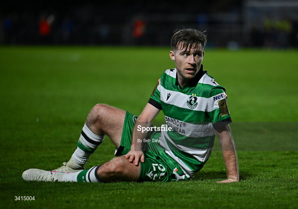 3 April 2026; Jack Byrne of Shamrock Rovers during the SSE Airtricity Men's Premier Division match between Waterford and Shamrock Rovers at the RSC in Waterford. Photo by Seb Daly/Sportsfile