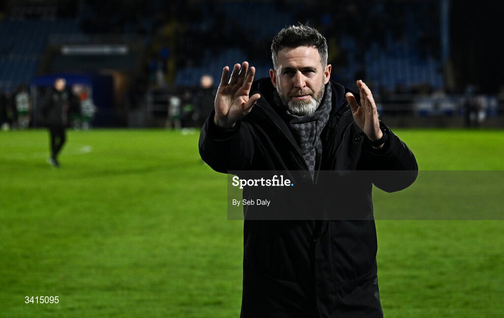 3 April 2026; Shamrock Rovers manager Stephen Bradley after the SSE Airtricity Men's Premier Division match between Waterford and Shamrock Rovers at the RSC in Waterford. Photo by Seb Daly/Sportsfile