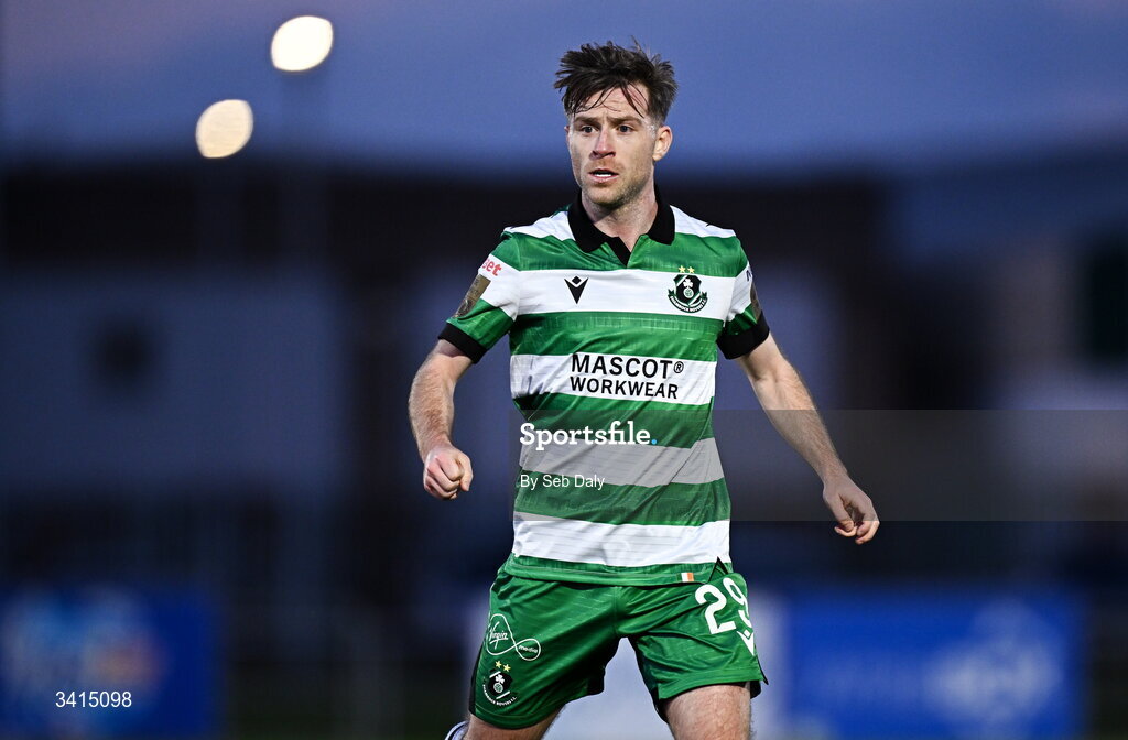 3 April 2026; Jack Byrne of Shamrock Rovers during the SSE Airtricity Men's Premier Division match between Waterford and Shamrock Rovers at the RSC in Waterford. Photo by Seb Daly/Sportsfile