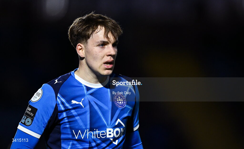 3 April 2026; Alan Zborowski of Waterford during the SSE Airtricity Men's Premier Division match between Waterford and Shamrock Rovers at the RSC in Waterford. Photo by Seb Daly/Sportsfile