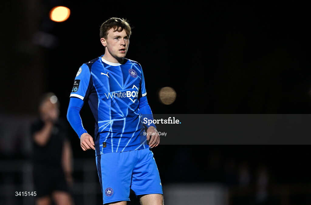3 April 2026; Conor Carty of Waterford during the SSE Airtricity Men's Premier Division match between Waterford and Shamrock Rovers at the RSC in Waterford. Photo by Seb Daly/Sportsfile