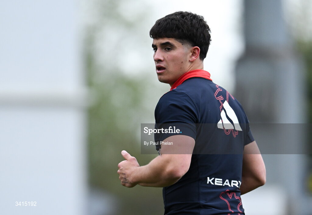 4 April 2026; Ben O’Donovan of Munster Rugby warms up before the EPCR Challenge Cup match between Exeter Chiefs and Munster at Sandy Park in Exeter, England. Photo by Paul Phelan/Sportsfile