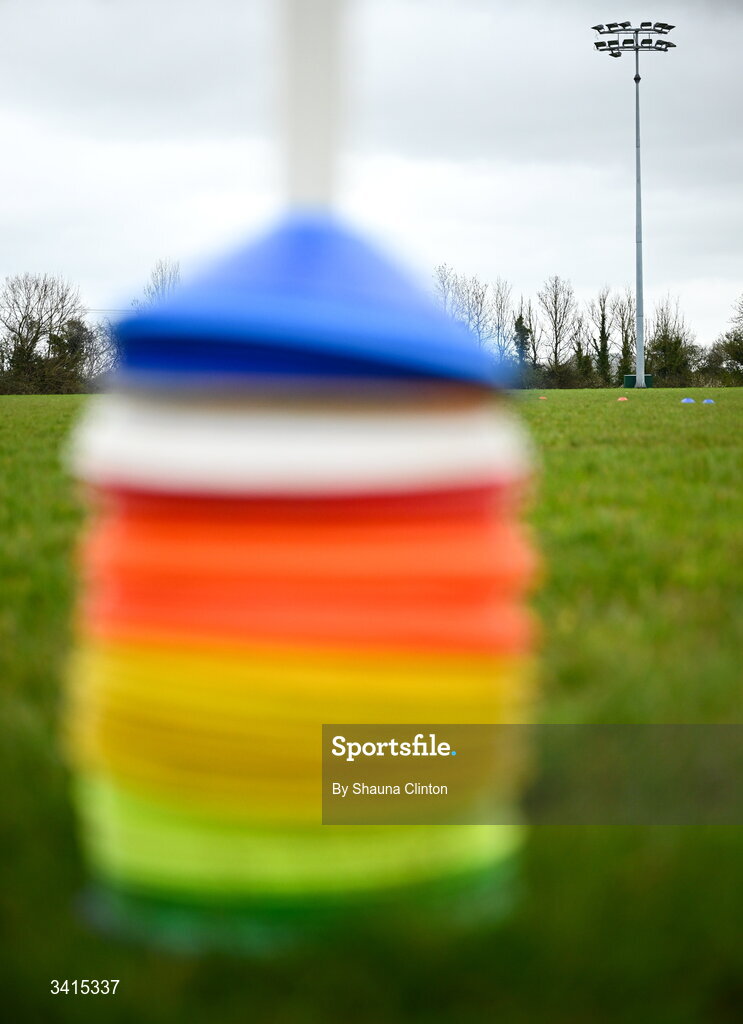 4 April 2026; A general view before the Bank of Ireland Provincial Towns Cup semi-final match between Athy RFC and Longford RFC at Cill Dara RFC in Silken Thomas Park in Kildare. Photo by Shauna Clinton/Sportsfile