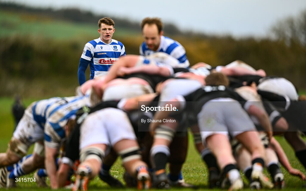 4 April 2026; Ciarán Fennessy of Athy RFC looks on during the Bank of Ireland Provincial Towns Cup semi-final match between Athy RFC and Longford RFC at Cill Dara RFC in Silken Thomas Park in Kildare. Photo by Shauna Clinton/Sportsfile