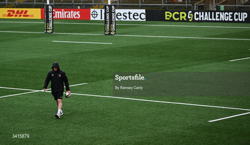 4 April 2026; Jack Murphy of Ulster before the EPCR Challenge Cup match between Ulster and Ospreys at Affidea Stadium in Belfast. Photo by Ramsey Cardy/Sportsfile